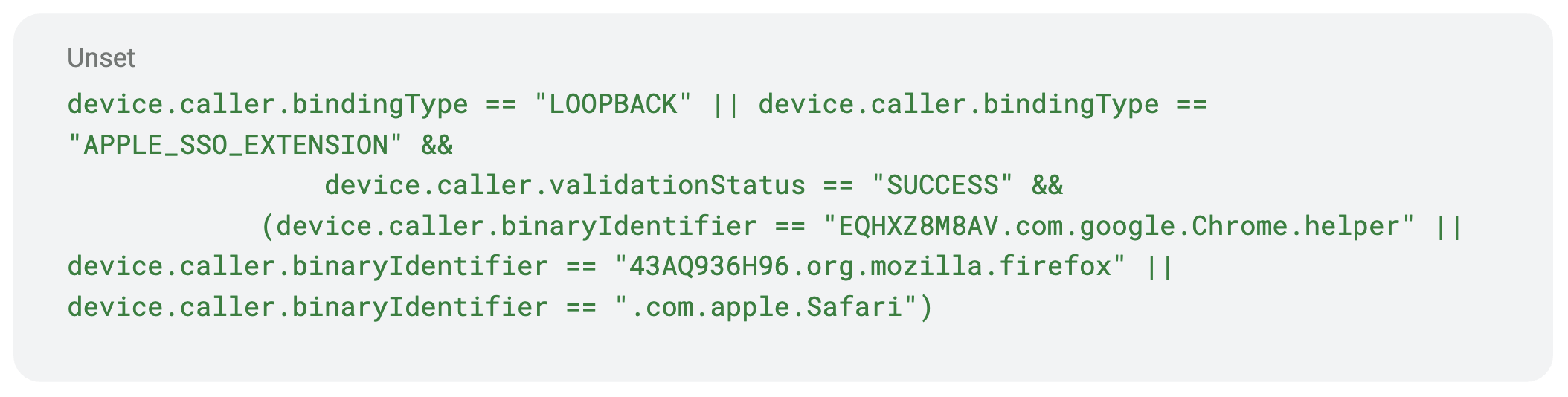 allow all the main browsers supported on macOS, using either SSO extension or Loopback bindings