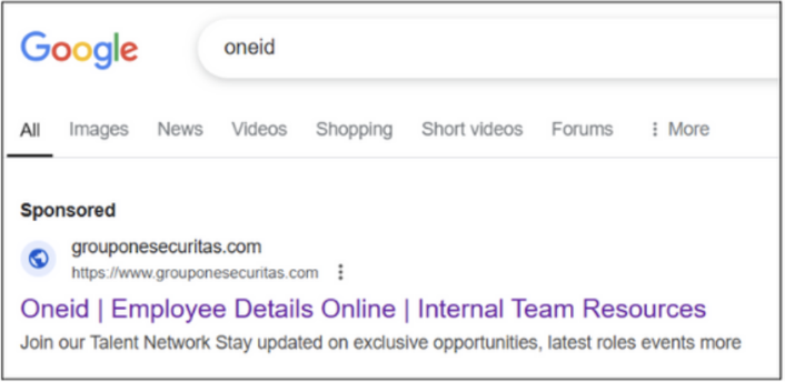 Impersonation search results for Oneid