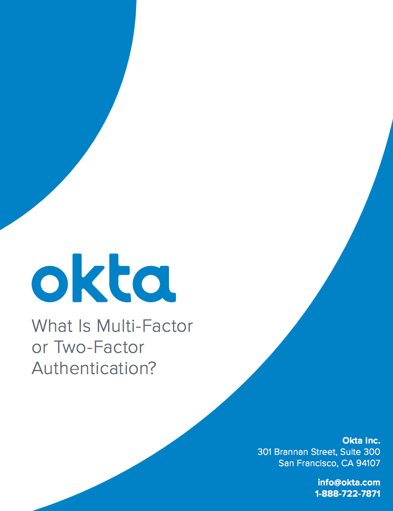 Multifactor Authentication or Two-Factor Authentication Whitepaper 