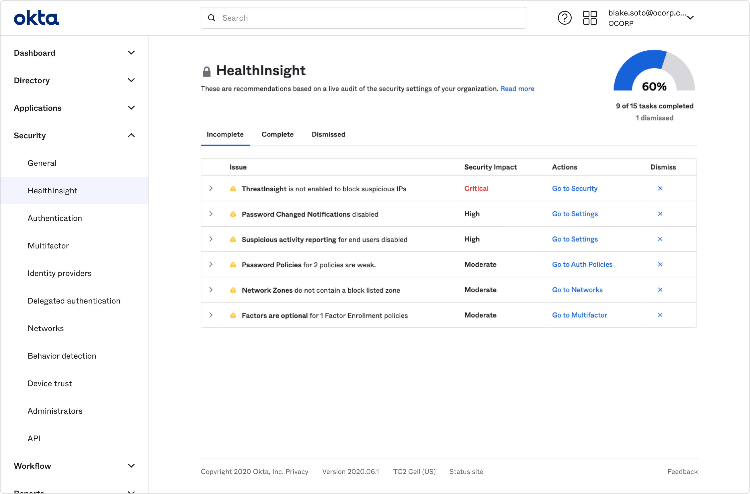 Okta HealthInsight
